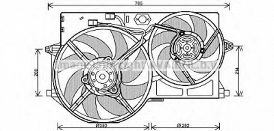 AVA QUALITY COOLING pe7541 -  Вентилятор, охлаждение двигателя